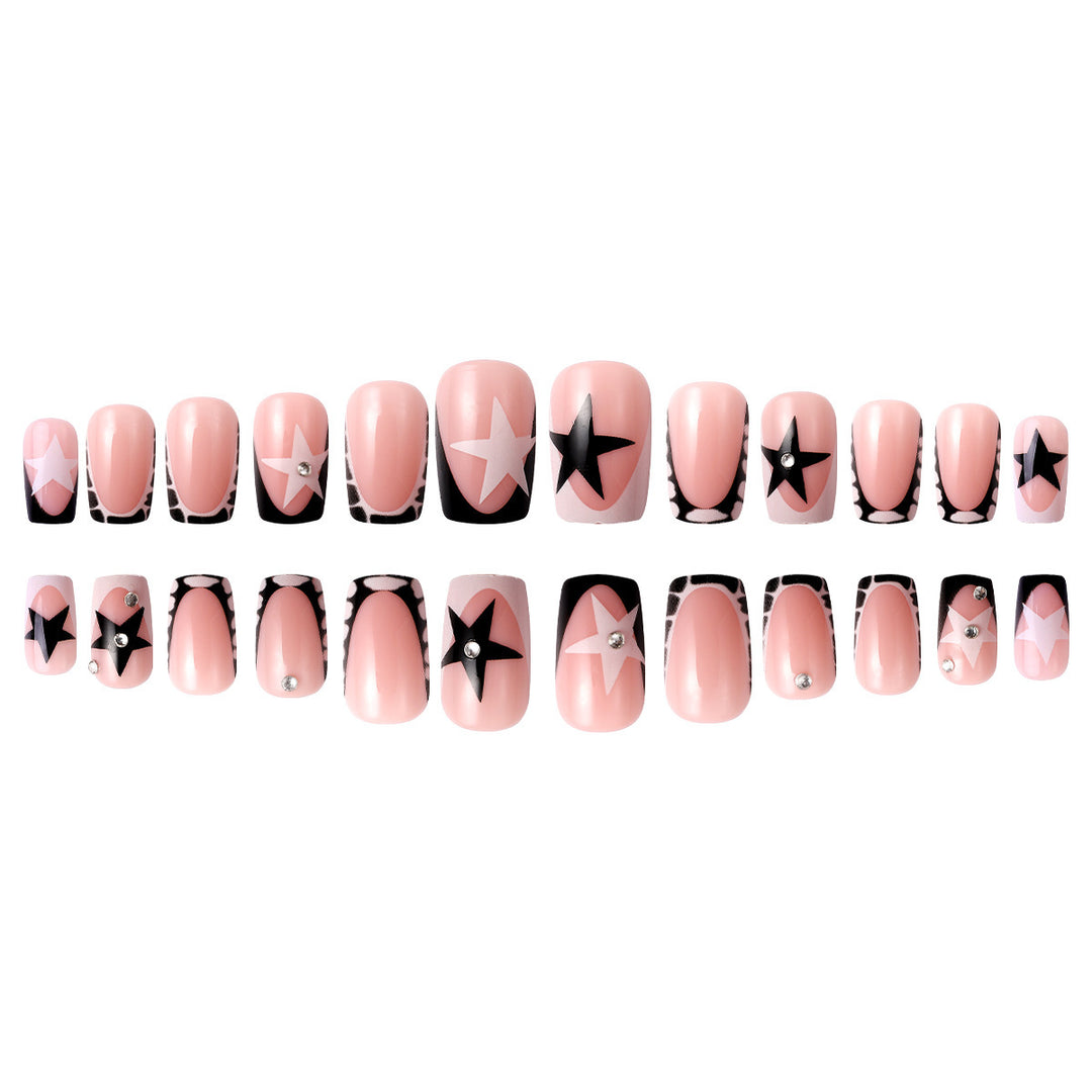 Elegant Artistic Press-On Nail Art Set Stornfield