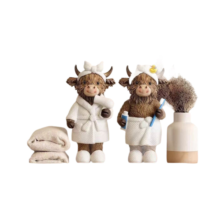 Funny Highland Cattle Bathroom Figure Stornfield