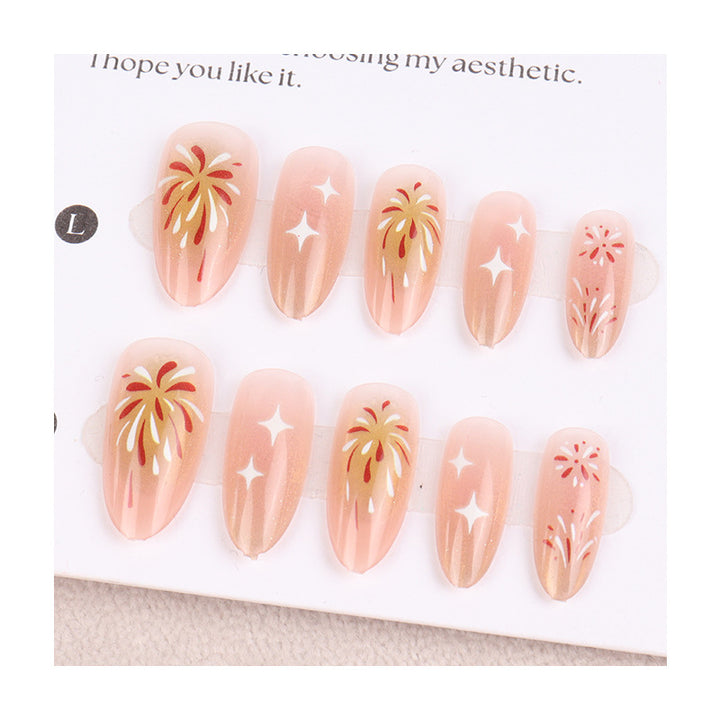 Handcrafted Press-On Nail Art Set Stornfield