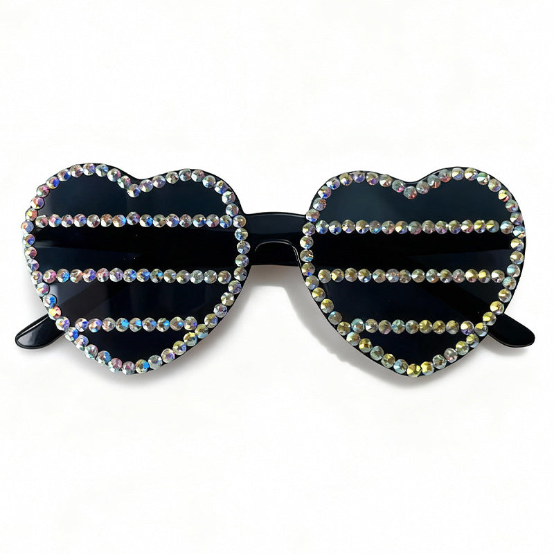 Decorative Rhinestone-Embellished Heart-Shaped Sunglasses Stornfield 1787141270