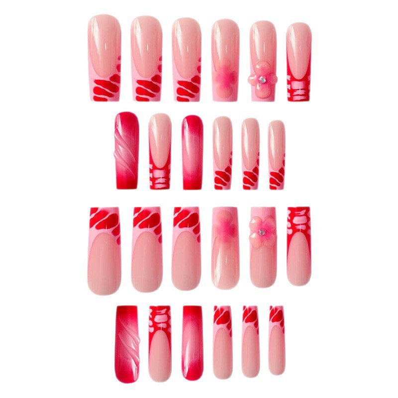 Decorative Floral Acrylic Press-On Nails Stornfield