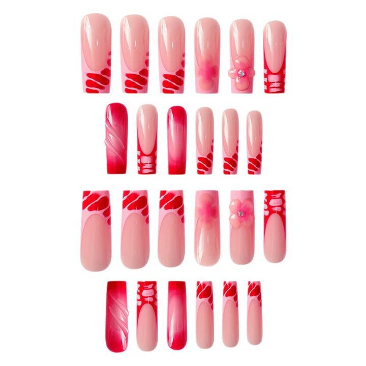 Decorative Floral Acrylic Press-On Nails Stornfield