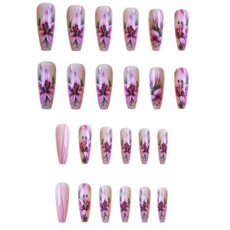 Floral Art Acrylic Nail Enhancements Stornfield