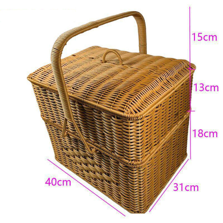 Multi-Layer Woven Picnic Storage Basket Stornfield