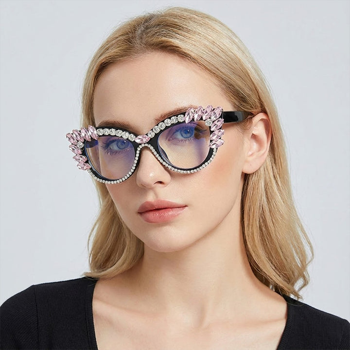 Women's Glamorous Cat-Eye Sunglasses with Crystal Decoration Stornfield