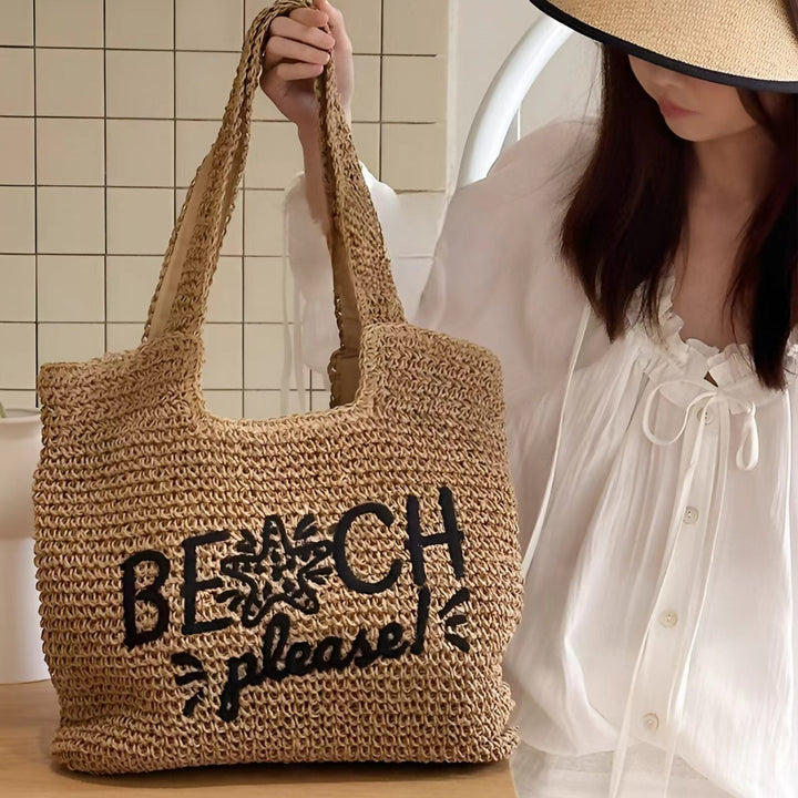 Beach bag with Embroidered Lettering Stornfield