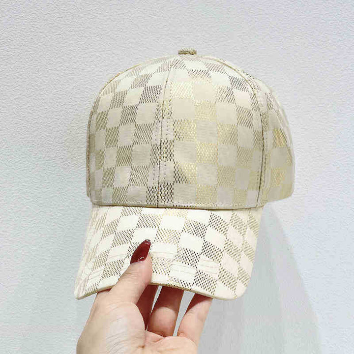 Women's Stylish Checkered Pattern Baseball Cap Stornfield