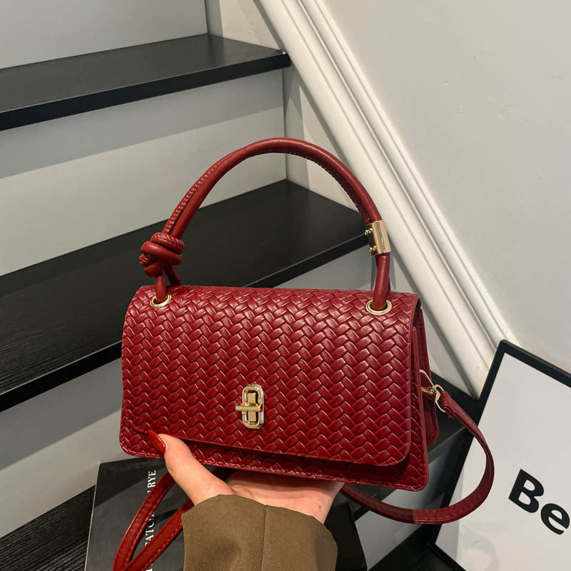 Woven Leather Evening Clutch