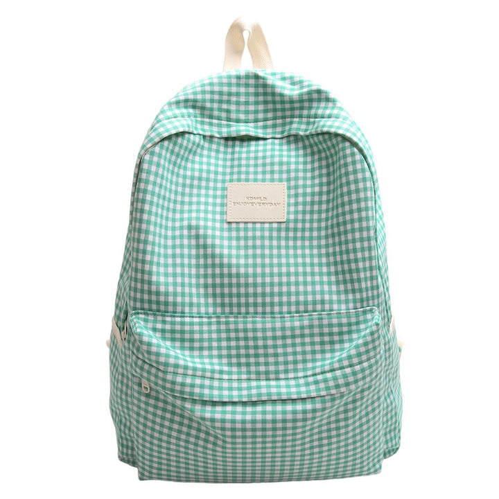 Checked Design Casual School Backpack Stornfield