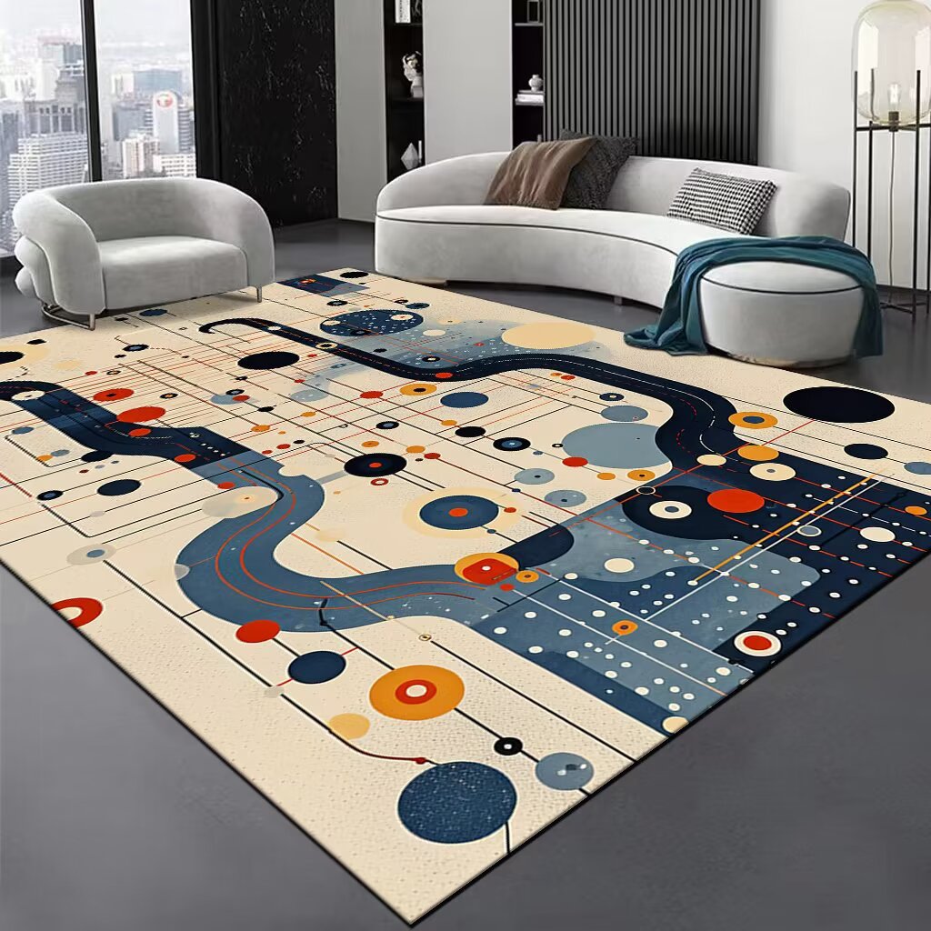 Abstract Swirl Area Rug Stornfield