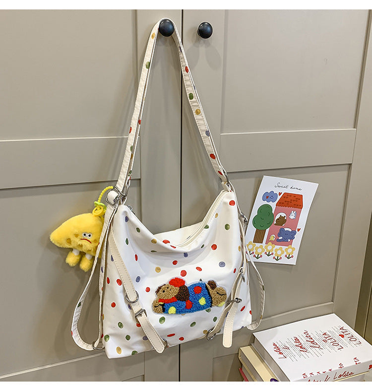 Playful Polka Dot Plush Crossbody Bag Stornfield