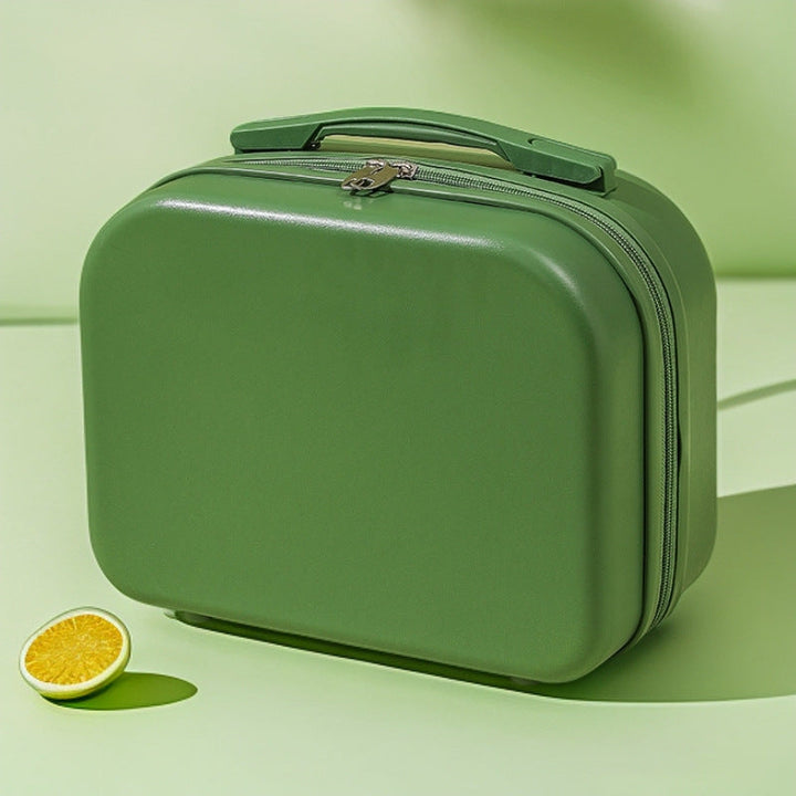 hard-shell travel vanity case with molded handle and double-zip closure Stornfield