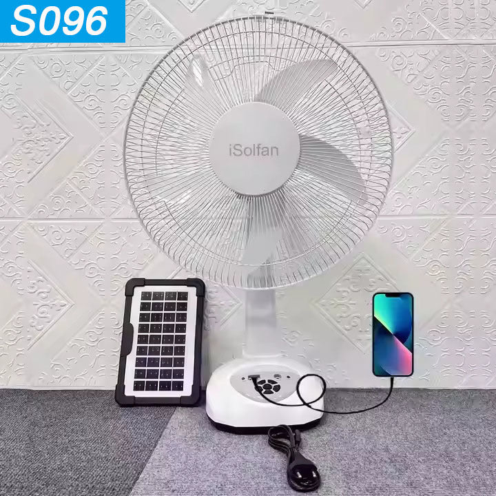 Women's Solar Powered Stand Fan with Smart Control System Stornfield