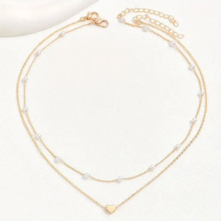 Double Layered Elegant Pearl Necklace Stornfield