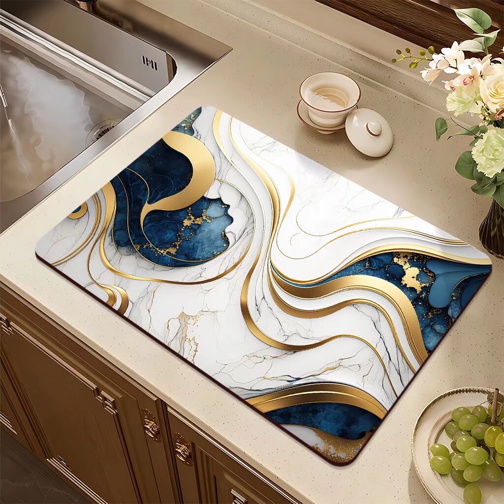Abstract Design Kitchen Mat