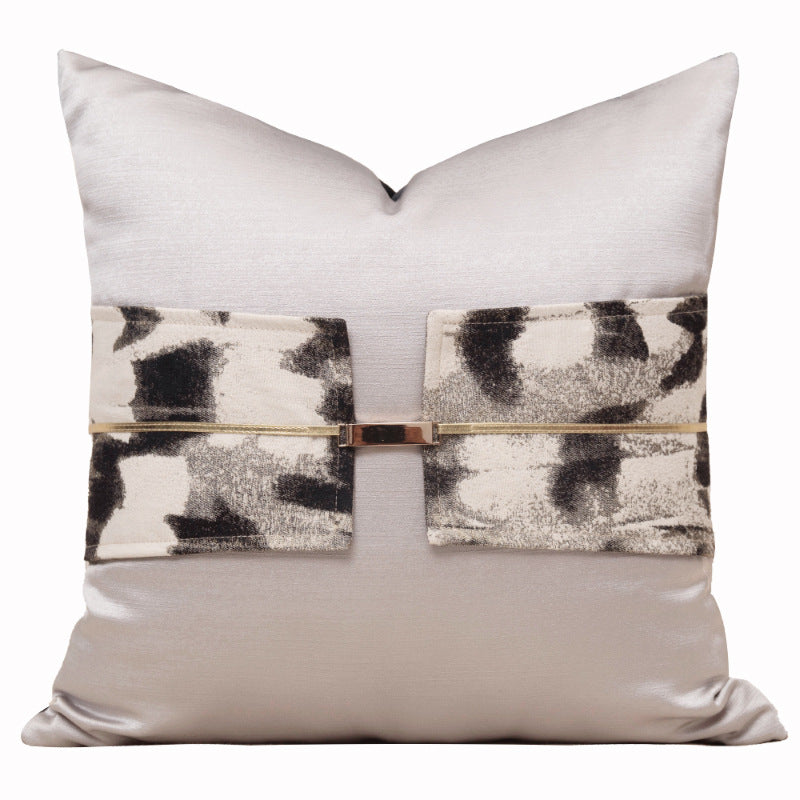 Artistic Canvas Texture Lumbar Pillowcase