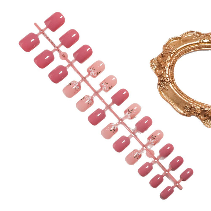 Artistic Floral Nail Design Press-On Set Stornfield