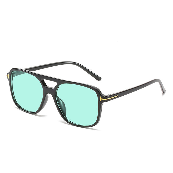Square Frame Sunglasses with Unique Lens Cut Stornfield
