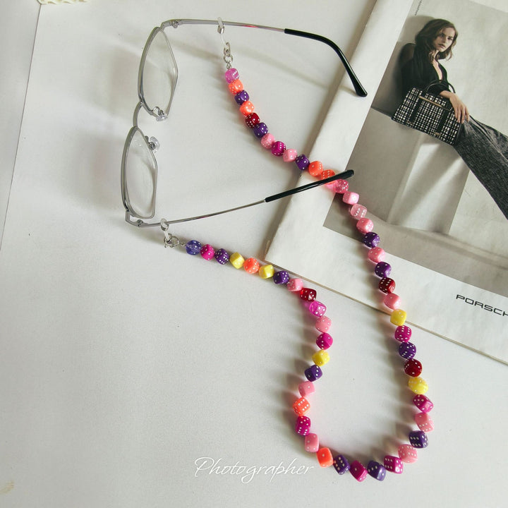 Fashionable Glasses Chain Made of Colorful Beads Stornfield
