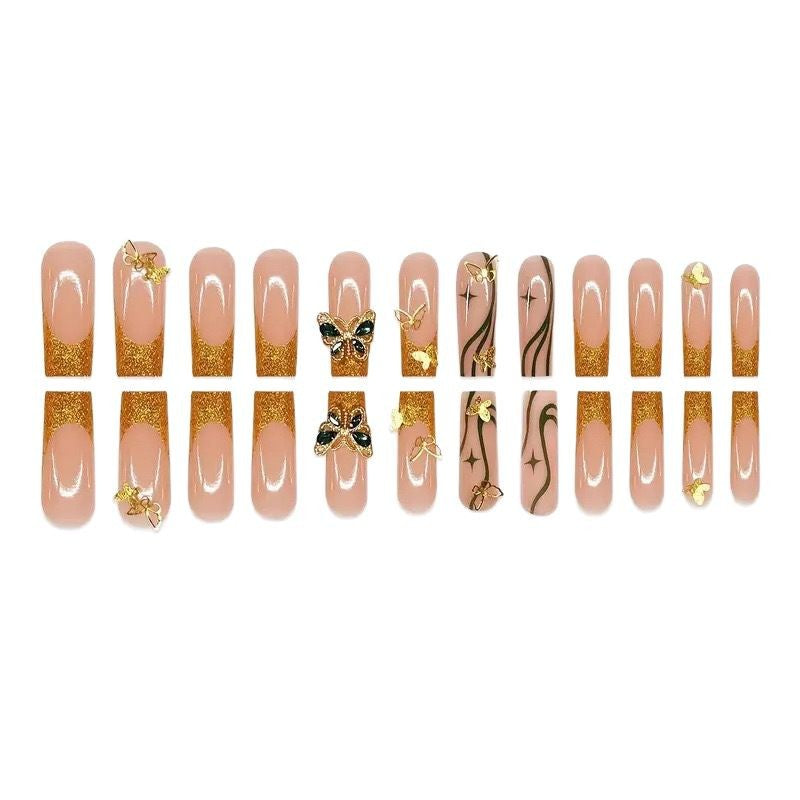 Glamorous Butterfly-Inspired Nail Art Extensions Stornfield