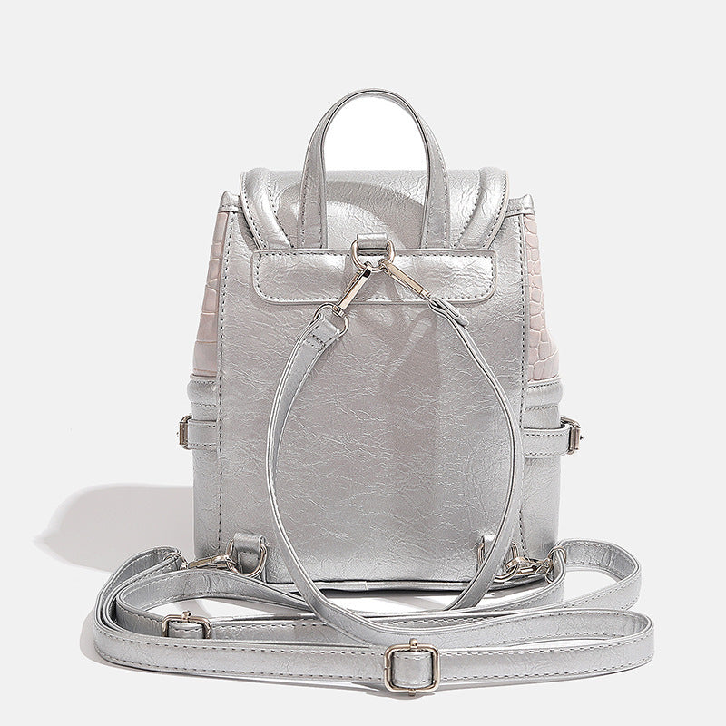 Fashionable Crocodile-Embossed Mini Backpack Stornfield