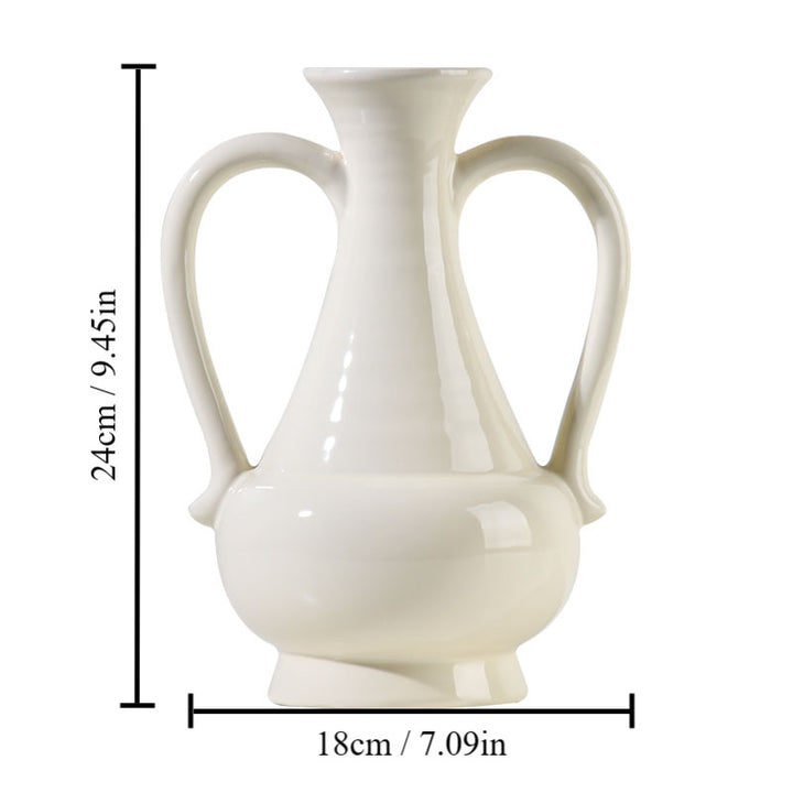 Elegant Curved Ceramic Vase