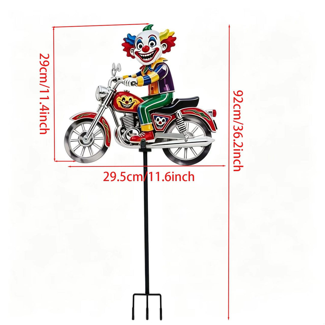 Garden Decor Clown Riding Motorcycle Stornfield