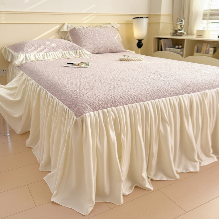 Elegant Ruffled Bed Cover Set