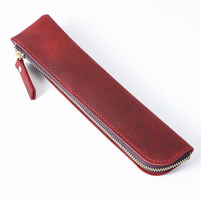 Leather Zippered Pencil Case  1790590109