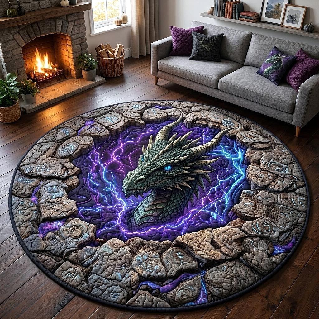Artistic Dragon-Themed Area Rug