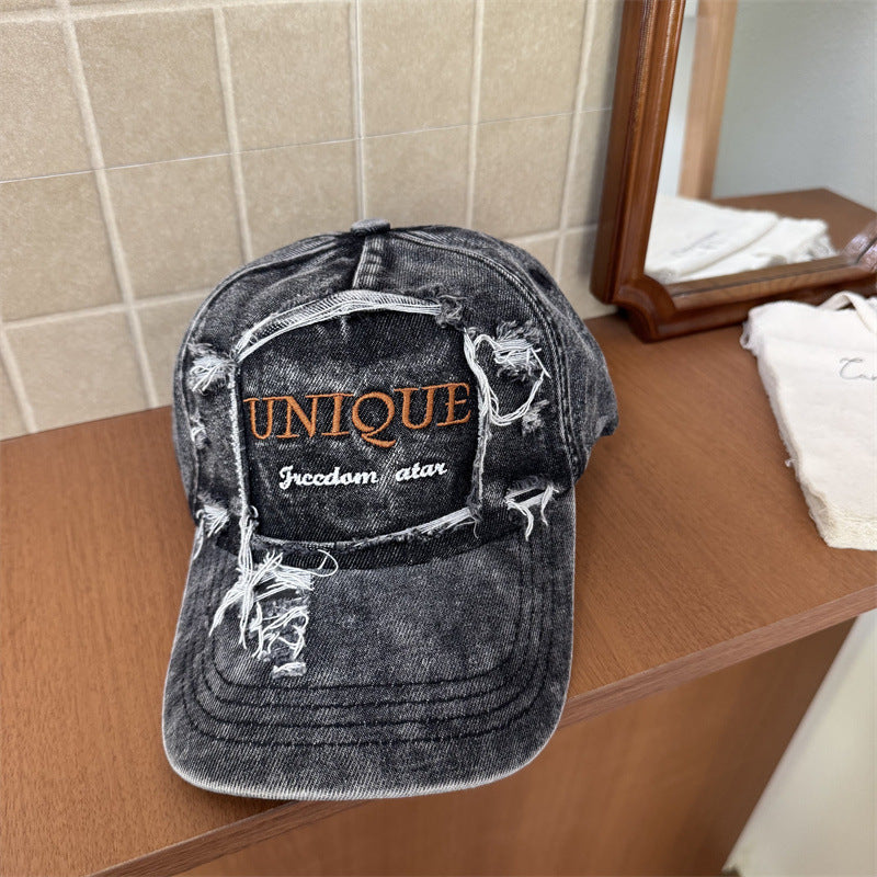 Men's Distressed Graphic Denim Baseball Cap Stornfield