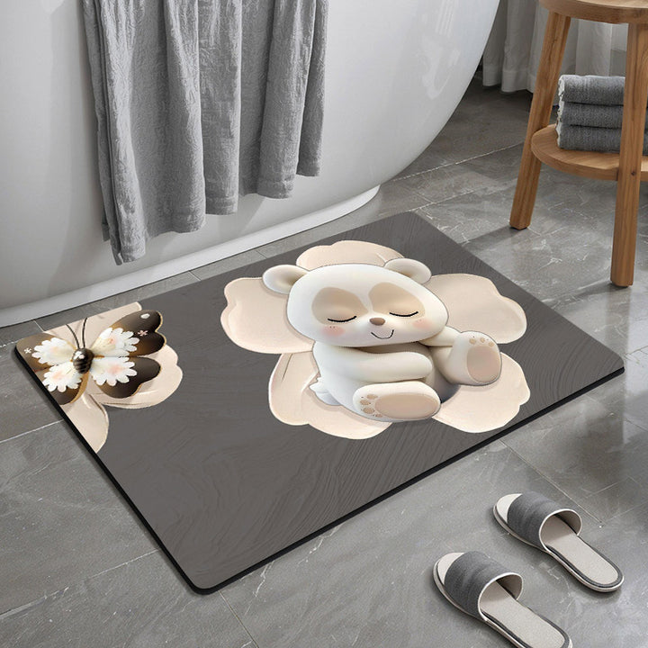 Mermaid-Themed Memory Foam Bath Mat Stornfield