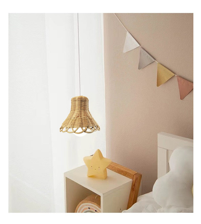 Handmade hanging lamp made of natural material Stornfield