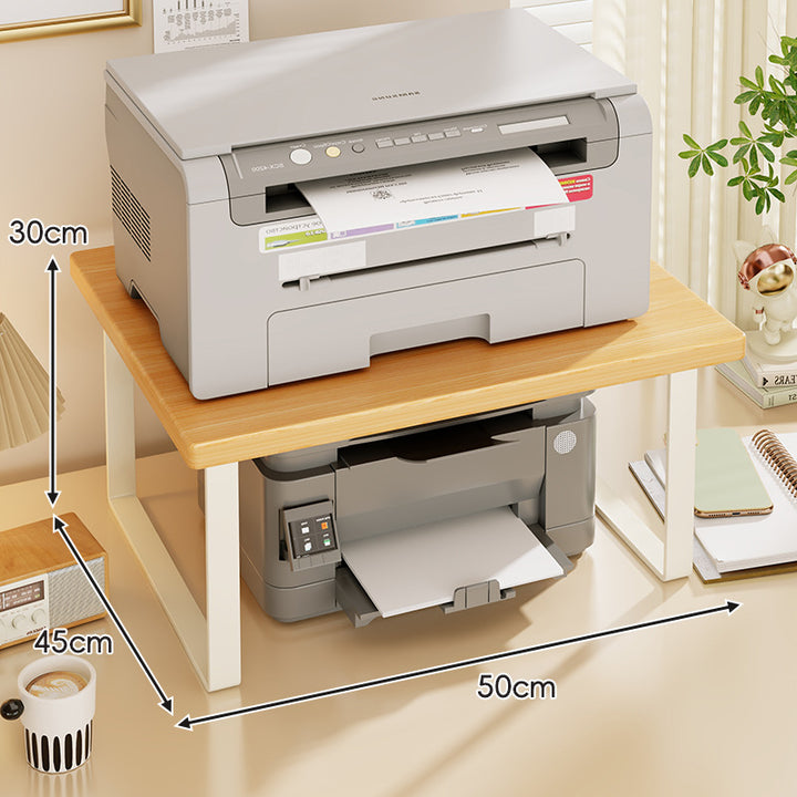 Compact TwoTier Wooden Desktop Printer and Monitor Riser