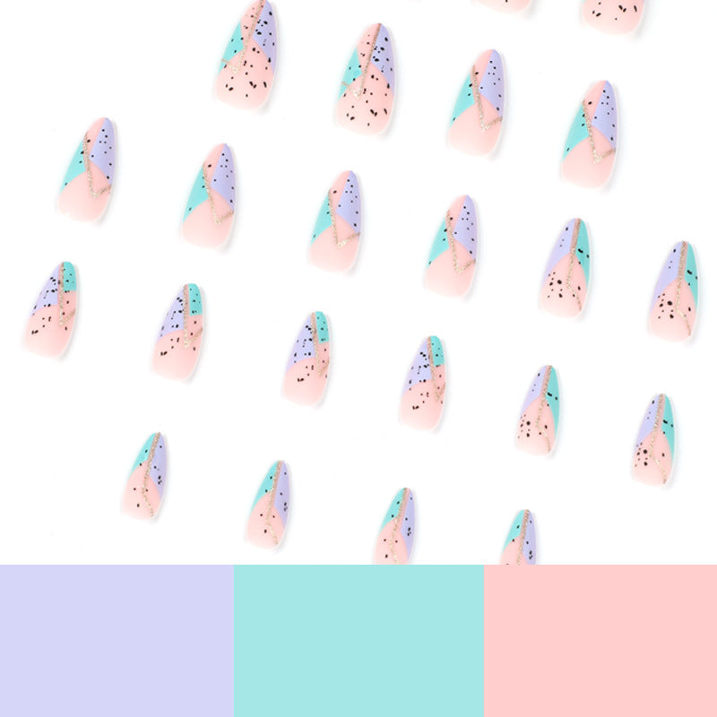 Artificial nail art with unique geometric design Stornfield