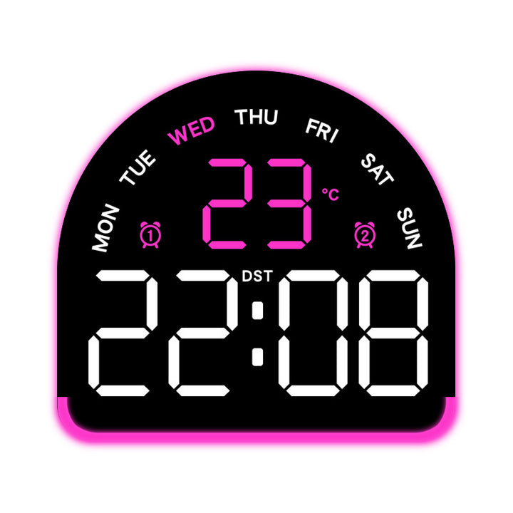 Digital alarm clock with temperature and day of the week display Stornfield