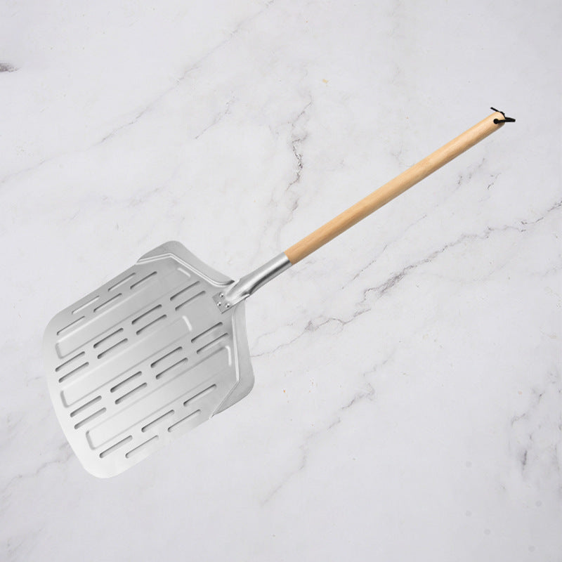 perforated aluminum pizza peel with detachable hardwood handle Stornfield