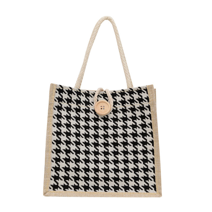 Stylish Houndstooth Pattern Tote Bag