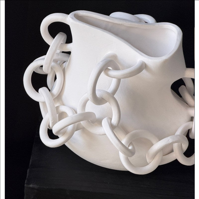 Decorative Vase with Decorated Chain