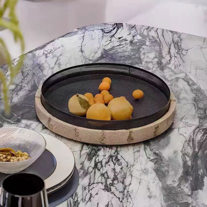 Decorative Round Serving Tray