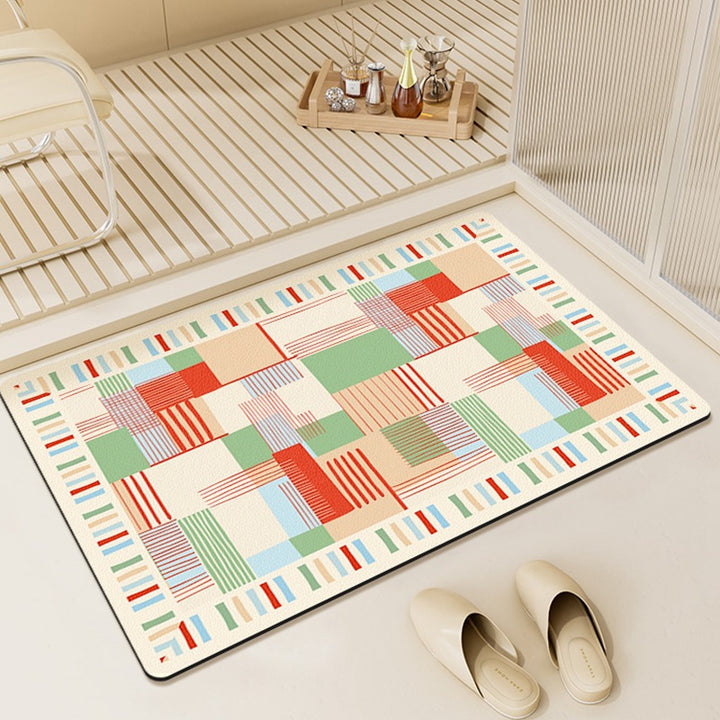 Stylish Geometric Pattern Bath Mat