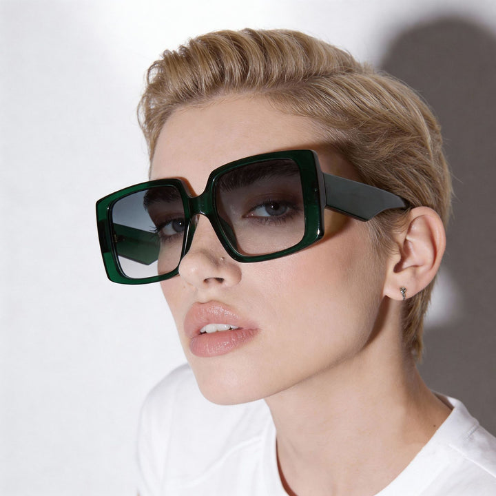 Women's modern square sunglasses with mirrored lenses Stornfield