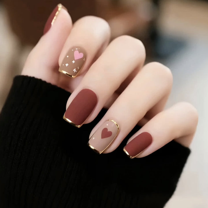 Heart Pattern Nail Art Extensions Stornfield
