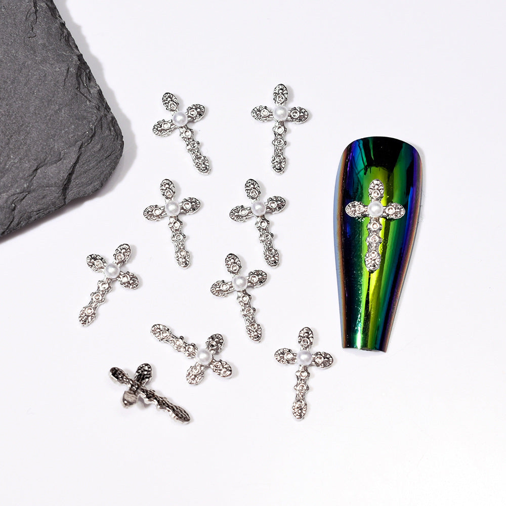 Cross-Shaped Nail Art Embellishments