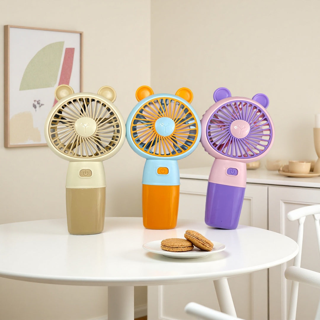 Ladies Portable Hand Fan with Animal Ears Stornfield
