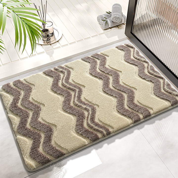 Textured Memory Foam Bathroom Mat Stornfield