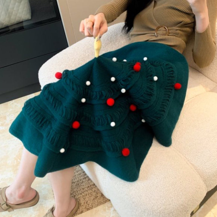 Textured Knit Throw Blanket