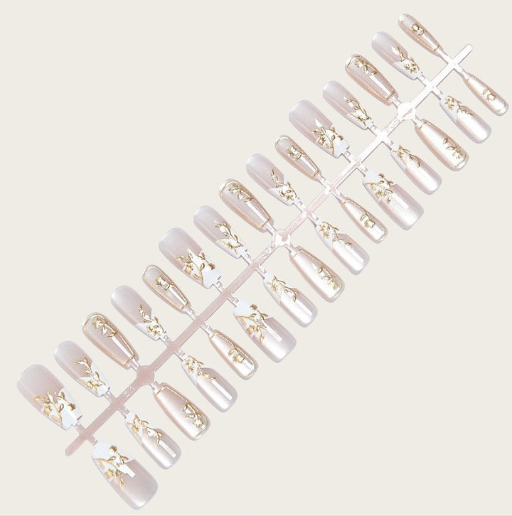 Floral Accented Press-On Nail Set Stornfield