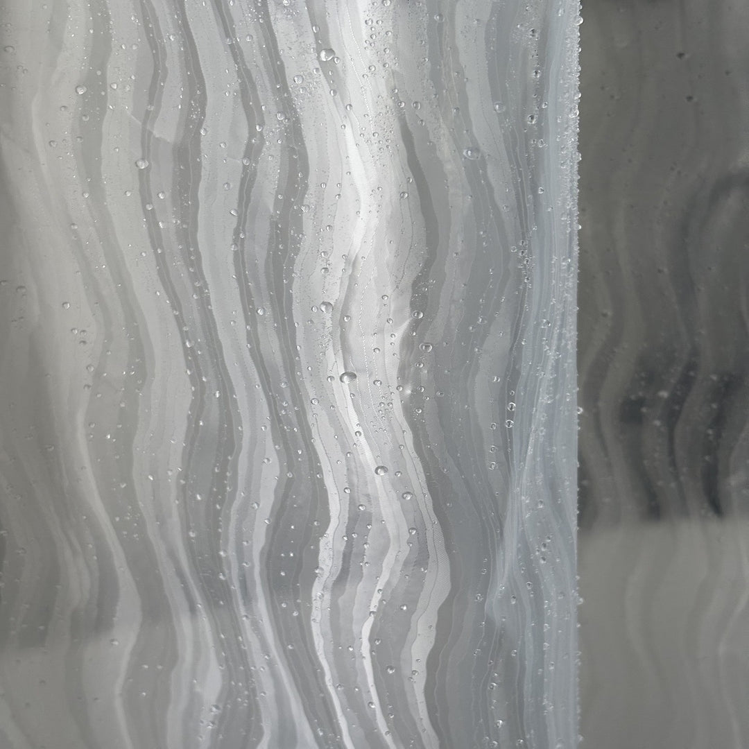 Textured Wave Pattern Shower Curtain Stornfield