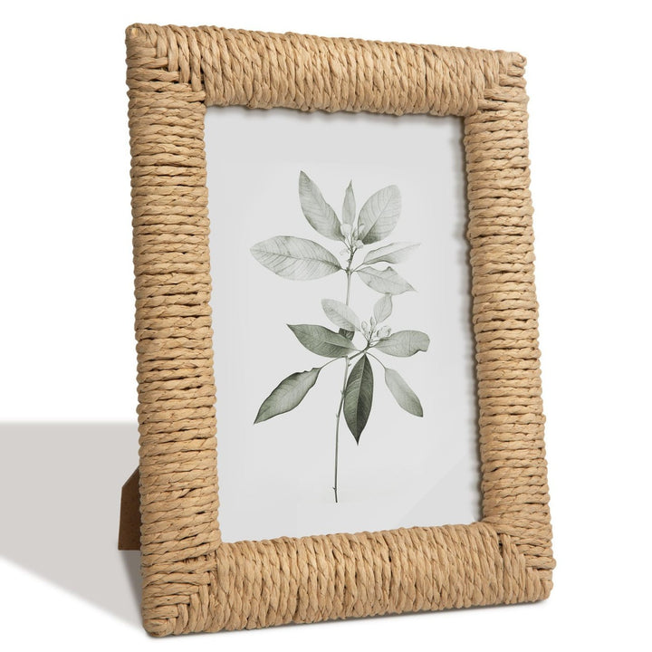 Artful picture frame made of woven natural material Stornfield